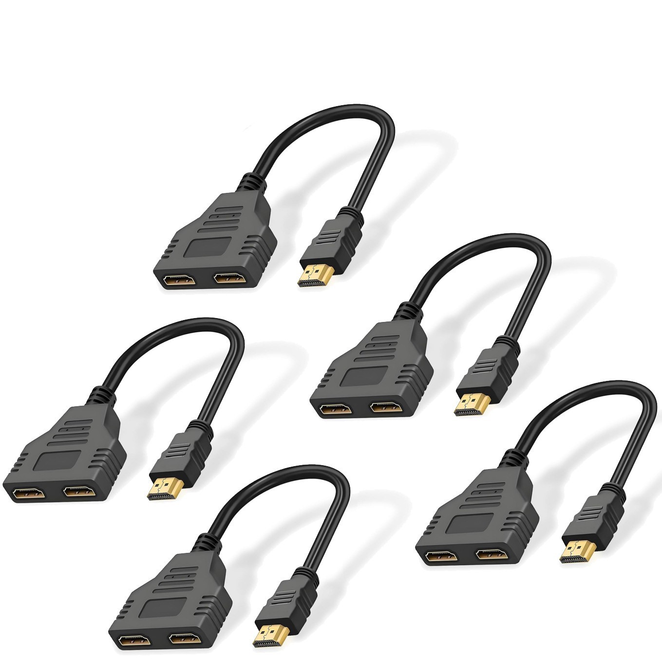 4K HDMI Cable Splitter Adapter 2.0 Converter 1 In 2 Out 1 Male to 2 Female lot