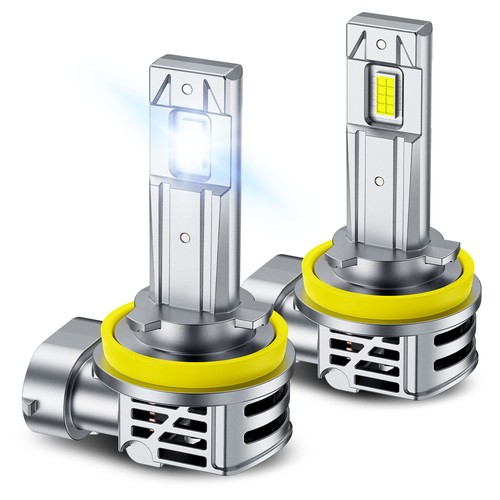 Combo 2 H11 LED Headlight Kit Hi/Low Beam Bulb Super Bright 6500K White 330000LM - Picture 12 of 14