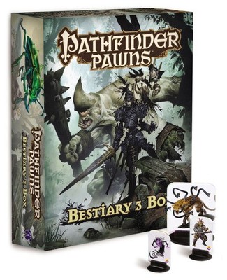 unpunched Pathfinder Bestiary 3 Box - Pathfinder Pawns  Paizo 2014 RPG box