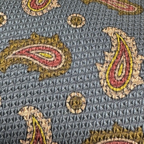 Vintage Britches of Georgetown blu paisley tessuto seta fatto a mano su misura USA - Foto 4 di 6