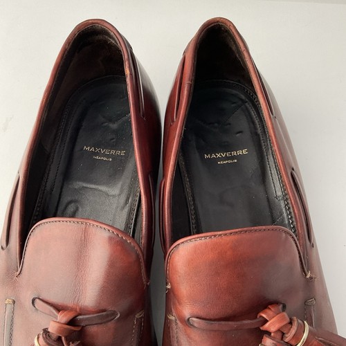 Max Verre By Tom Ford Brown Leather Tassel Slip On Dress Shoes Men’s Size 11 - Picture 4 of 12
