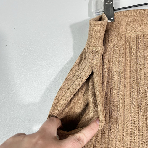 Secret Treasures Braun Beige Strickmaterial Weites Bein Lounge Hose Nachtwäsche Large - Bild 3 von 5
