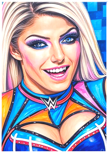 ALEXA BLISS * ACEO personalizado * Novedad * LUCHADORES WWE * Tarjeta de arte * ATC - Imagen 1 de 2