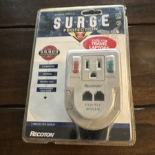 Recoton T81 Surge Protector 1 Outlet 480J 120V 15A Home Office