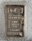 🔥Rare🔥 Johnson Matthey JM 5 Gram 999 Silver Bar Ripped Seal Serial #070614