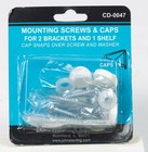 John Sterling CD-0047 Steel/Plastic White Shelf and Rod Bracket Hardware