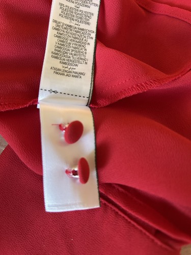 BNWT  - M & S - Two In One Dressy Top - RED - UK Size 12 - Picture 11 of 13
