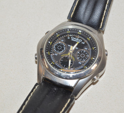 CASIO EDIFICE Wristwatch EFA-114 Leather Strap