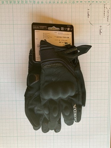 Honda Mesh Riding Gloves - Black M Size New #0SYEJ-76B-KM - Picture 3 of 7