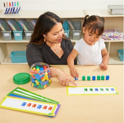 Excellerations® Weighted Counting Bears 96pc and 25 Pattern Sequencing Cards - Picture 9 of 11