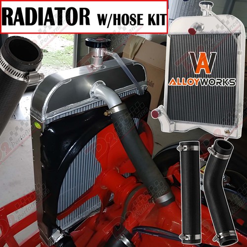 Radiador de aluminio de 3 filas 8N8005 con kit de manguera para tractores Ford 8N 9N 2N 86551430 - Imagen 1 de 20