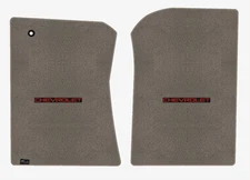 Lloyd Classic Loop Front Mats for '73-74 Chevy K30 Pickup w/Chevy Red on Black