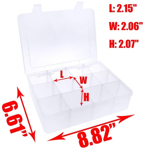 12 Grids Divided Storage Container Adjustable Hard Plastic Component Case wit... - Picture 2 of 8