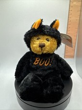 Halloween Bear  Boo   March of Dimes Bean Bags for Babies Plushland Cat Costume