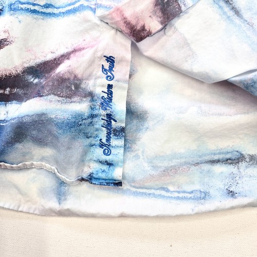 Robert Graham Marble Hemd Herren Small S Blau Knopfleiste Langarm Flip Cuff - Bild 5 von 9