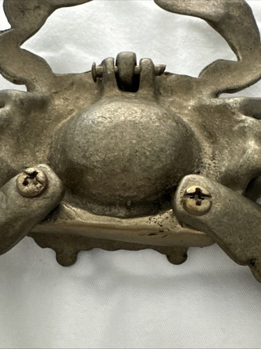 Vintage Crab Shaped Brass Trinket Stash Box w/ Hinged Lid - Picture 11 of 20