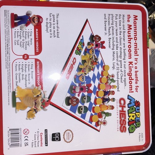 Super Mario Chess Collector’s Edition Metall Tin Box Brand New Sealed Rare - Picture 4 of 4