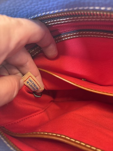 Bolso de Mano Dooney Bourke Cartera Azul (LEER) Cuero Guijarro Excelente Estado - Imagen 6 de 20