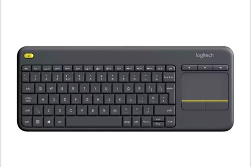 Logitech K400 Plus Media Wireless Touch Keyboard Trackpad QWERTY Italy Keys - Bild 1 von 1