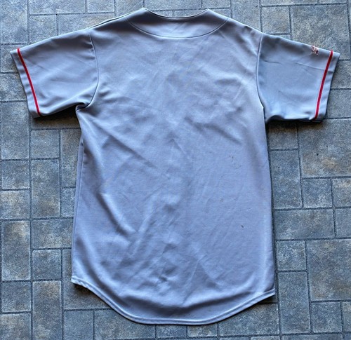 VTG Texas Rangers Majestic Gray/Red Blank MLB Baseball Jersey NO SIZE & DEFECTS - Picture 13 of 19
