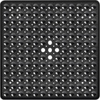 ✅ NEW - Black Non-Slip Shower Bathtub Mat 21x21" Soft BPA-Free with Drain