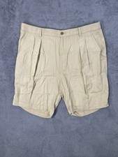 Tommy Bahama Shorts Mens 38 Beige 100 Silk Beach Relax Tropical Casual