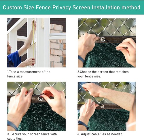Privacy Fence Screen Green Garden Panels Covering 6 x 50 ft - Picture 5 of 9