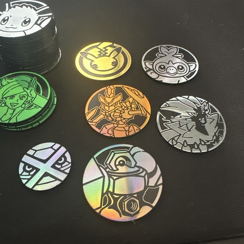 450x Official Pokémon Coins From Various Sets Charizard Pikachu Riakou Eevee NM - Picture 6 of 14