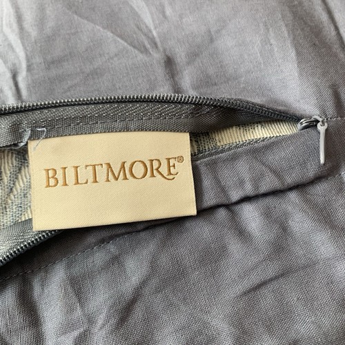 Biltmore Set di 3 federe per cuscini euro ricamate blu bianco mensola cerniera nuove senza etichette - Foto 6 di 21