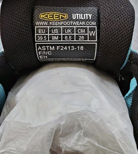 Keen Utility Men’s CSA Carbon Fiber Toe Work Shoes Size 9M EU 39.5 Turquoise - Picture 8 of 8