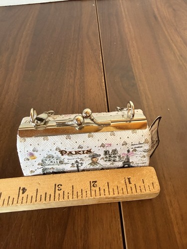 Paris Münz Kleingeld Geldbörse Tasche Souvenir Kussverschluss - Bild 4 von 5