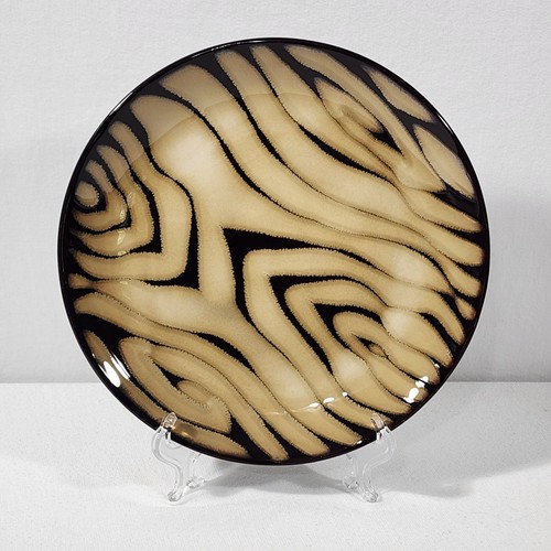 6 Home Kenia 8" Salatteller braun hellbraun Steinzeug Tier Safari Stammes Zebra - Bild 2 von 13
