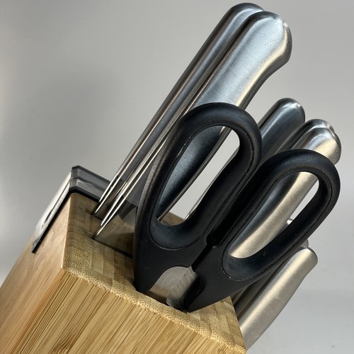 Juego de cuchillos y bloques Kitchen Aid de 9 piezas con afilador de tijeras todo inoxidable BONITO - Imagen 5 de 8