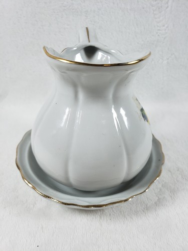 Vintage Mini Pitcher and Basin Set Birds Gold Trim Japan 4" tall Love Birds - Picture 7 of 10