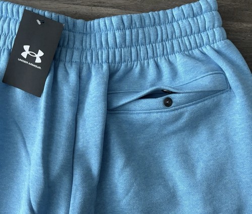 Under Armour Icon Fleece Shorts blau Komfort lockere Passform Herren Größen M neu mit Etikett - Bild 4 von 5