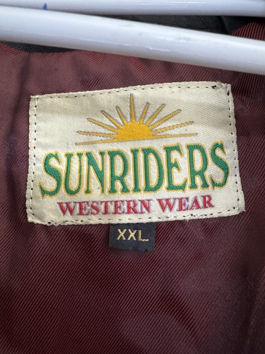 Sunriders Hand Perlen Schwarz Leder Weste Damen XXL 2XL Biker Motorrad Knochen - Bild 10 von 15