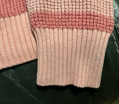 Liz Claiborne Striped Sweater Lightweight Pink On Pink Size XL Youth - Picture 5 of 7