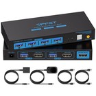 HDMI KVM Switch 2 PC 1 Monitor Support 4K@60Hz USB 3.0 KVM Switches for 2 comput