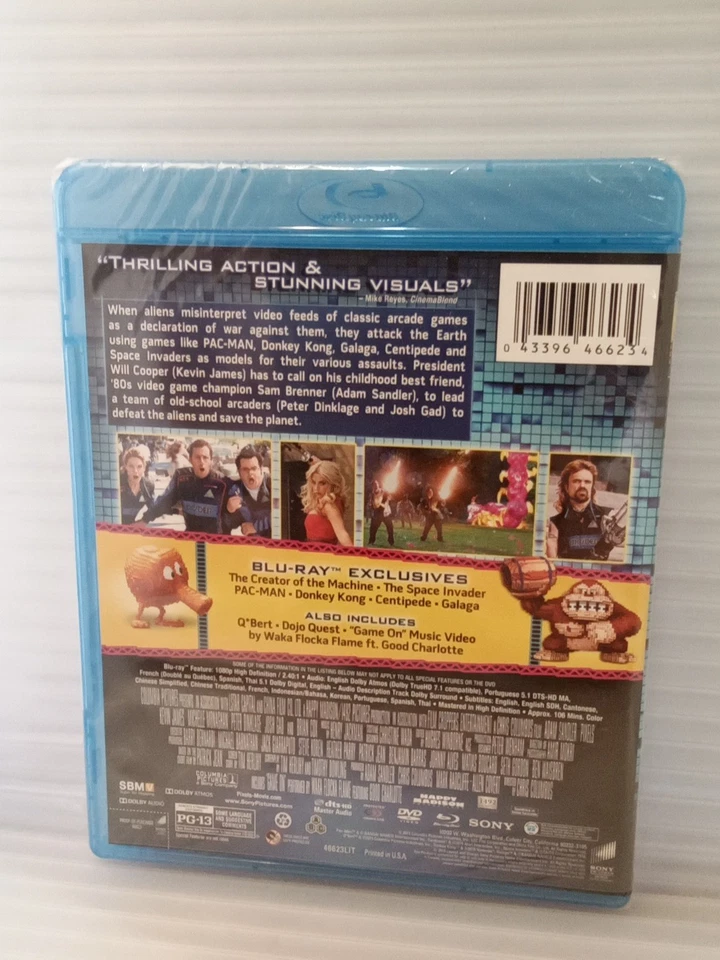 Pixels (2015) Blu-ray + DVD + Target Pac Man Lenticular Slipcover NEW SEALED Foto 4 de 4