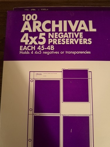 100 Print File 4 X 5 Archival Negative Preservers - Picture 2 of 3