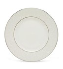 Lenox 283599 Opal Innocence Dinner Plate, white and platinum
