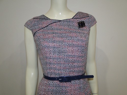 REVIEW AUSTRALIA tweed belted Hartley dress Sz 10 like new worn once RRP $279 - Picture 2 of 9