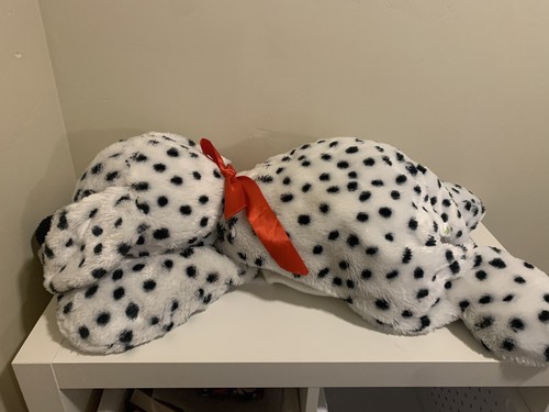 Animal Adventure Grande Peluche Dalmation Cucciolo Cane Fiocco Rosso 2016 Floppy Cuscino - Foto 1 di 9