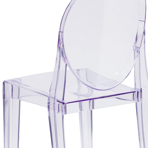 Ghost Armless Side Chair, Transparent Crystal - Picture 9 of 12