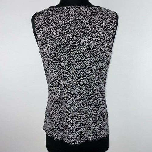 St. John Herz Jacquard Strick Tank Top Damen S Arbeit Büro Viskose Wolle Kaschmir DB - Bild 7 von 9