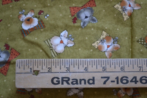 QUILTING SEWING COTTON FABRIC UNWASHED FELINE FREINDS THE WHOLE COUNTRY CABOODLE - Picture 3 of 5