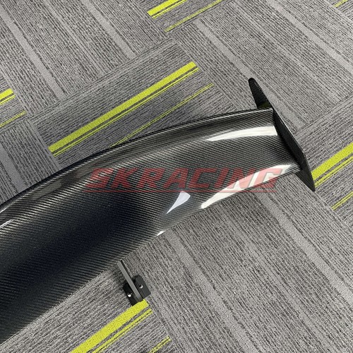 Carbon Fiber/Gloss Black Rear Spoiler Wing Fits Chevrolet Corvette C7 Z06 14-19 - Foto 16 di 34