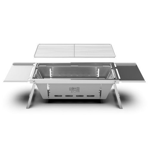 Portable Folding Grill Stoves Outdoor Camping Picnic Stainless Steel Detachable - Picture 7 of 13