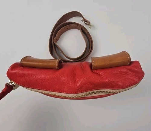 Clare V. Regular Sized Leather Fanny Handbag - Red - Picture 9 of 13