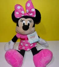 Disney Baby Pink Minnie Mouse Plush With Crinkle Bow 16" Stuffed Plush w/ Tag